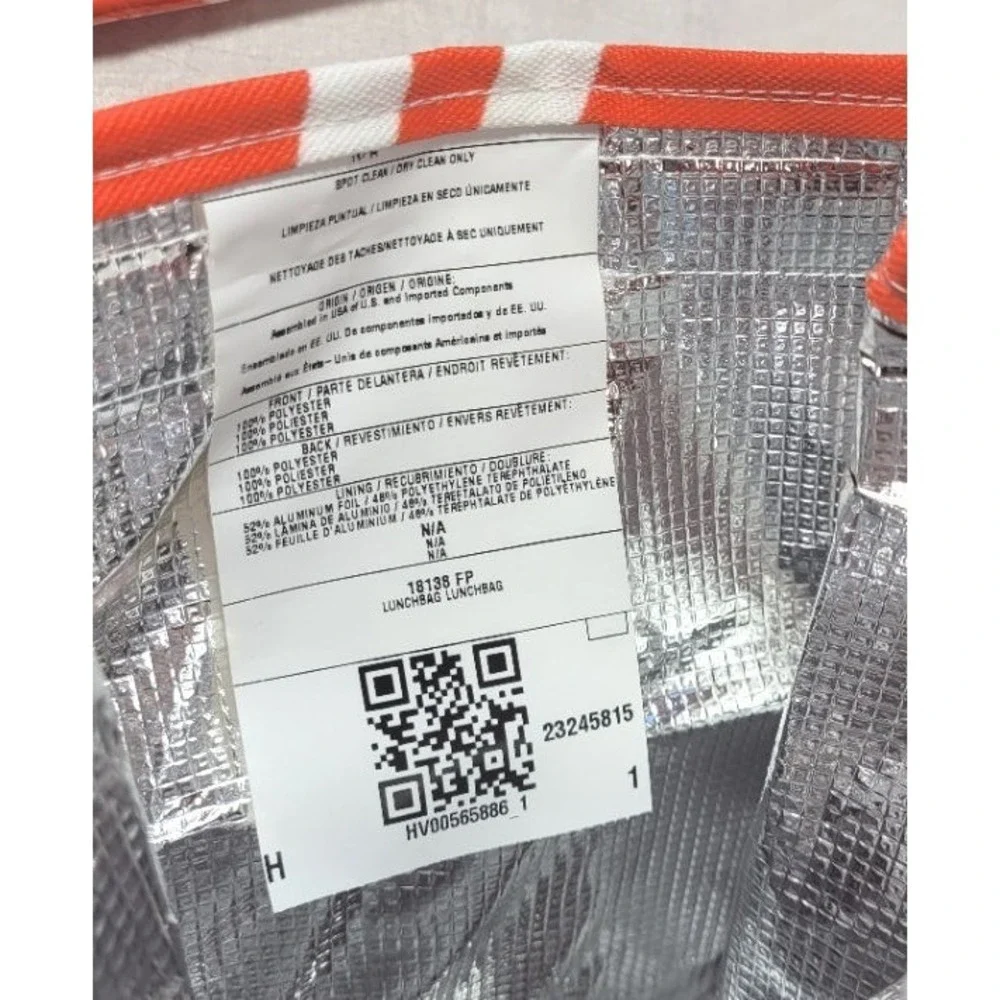 Airportag Flight Recorder Do Not Open Insulated Lunch Bag - Orange - 12